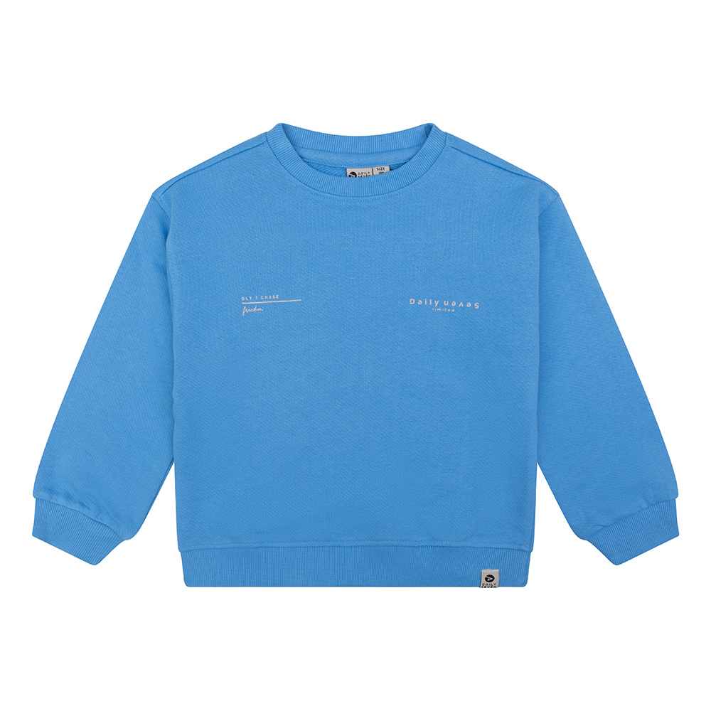 Daily Seven Organic sweater oversized | Soft blue