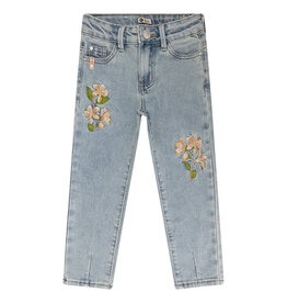 Daily Seven Ruby mom fit flower | Light Denim