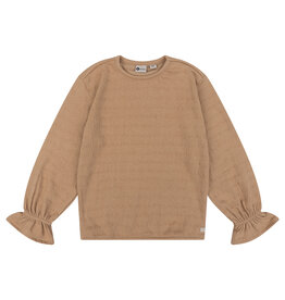 Daily Seven T-shirt Longsleeve Rib Structure | Camel Sand