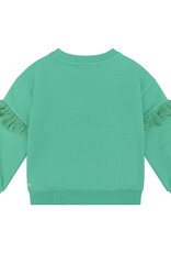 Daily Seven Oversized Sweater Ruffle Darlin | Green sea