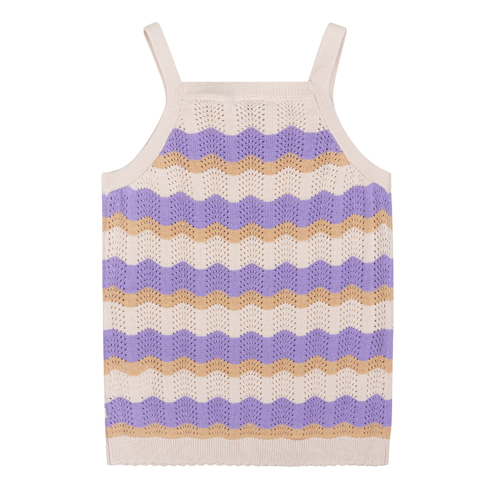 Daily Seven Knitted Singlet | Dahlia Purple