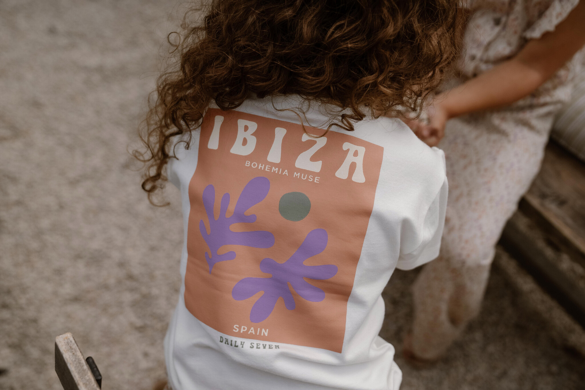 Daily Seven T-shirt Boxy Fit Ibiza | Off White