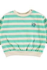 Lötie kids Baby Sweatshirt Stripes+Fish | Off White