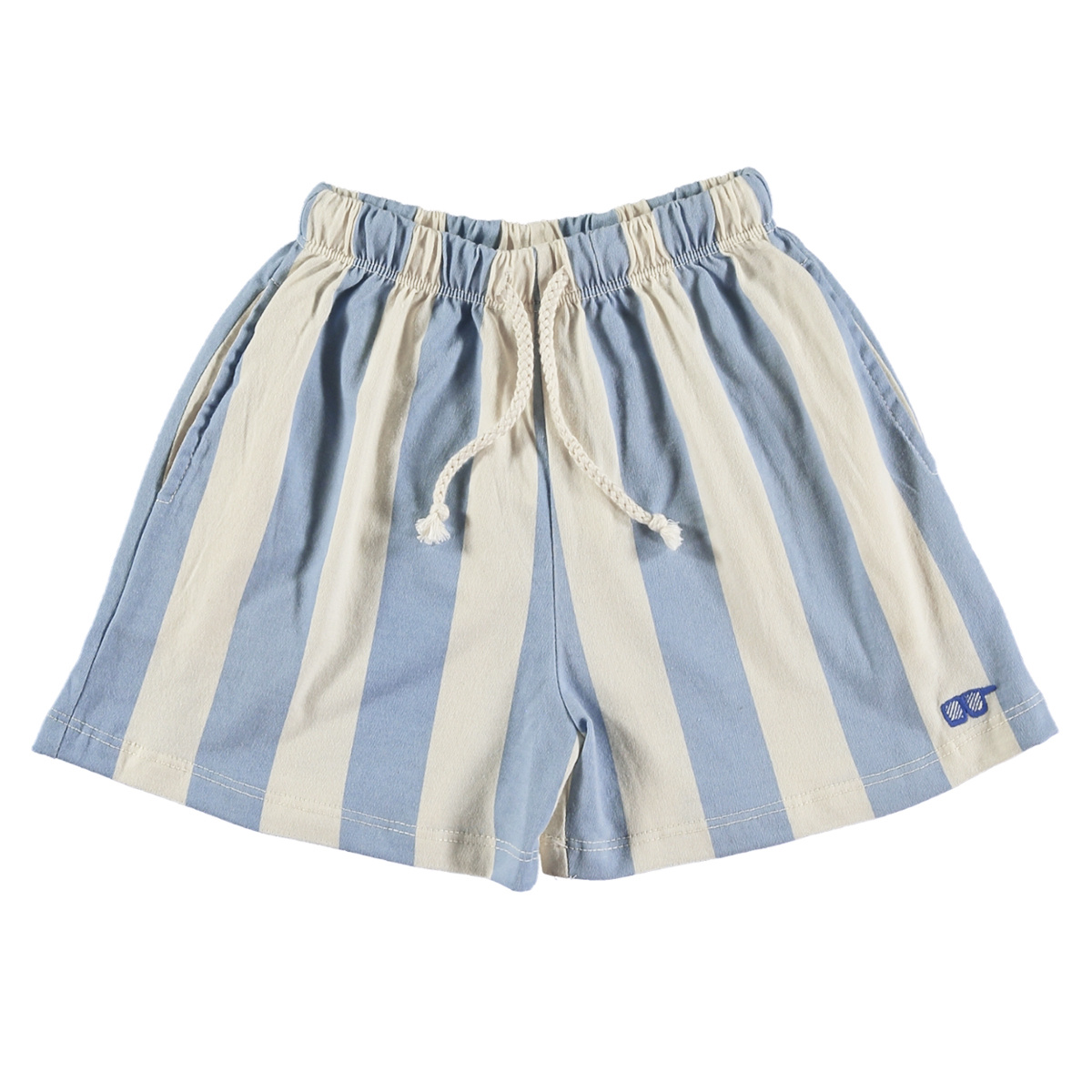 Lötie kids Bermuda Shorts Stripes+Glasses | Off White