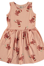 Lötie kids Dress Sleeveless Pockets Octopuses | Salmon Rose