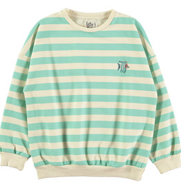 Lötie kids Sweatshirt Stripes+Fish | Off White