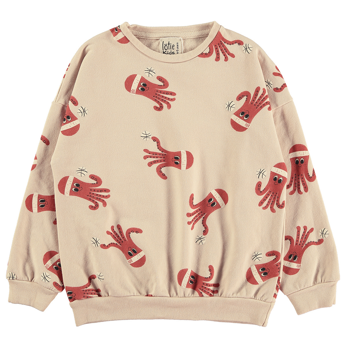 Lötie kids Sweatshirt Octopuses | Latte