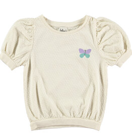 Lötie kids Textured Blouse Tee Butterfly | Off White