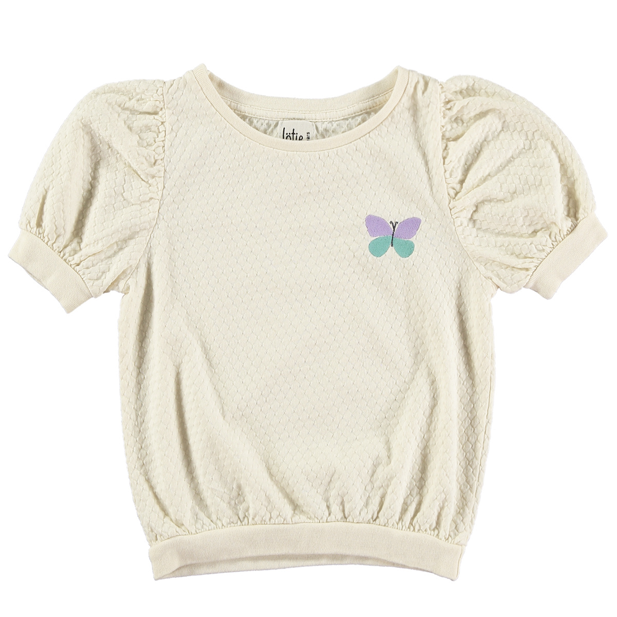 Lötie kids Textured Blouse Tee Butterfly | Off White