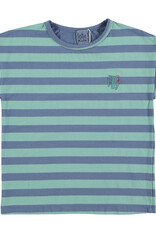 Lötie kids T-shirt Short Sleeve Stripes+Fish | Blue