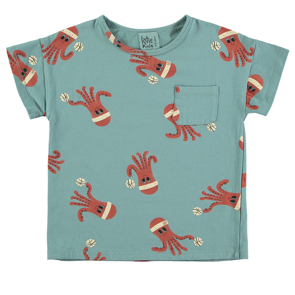 Lötie kids T-shirt Short Sleeve Octopuses | Pacific