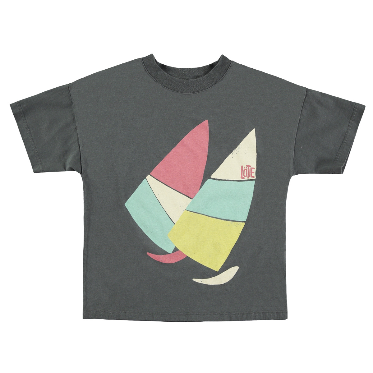 Lötie kids Wide Fit T-shirt Windsurf | Anthracita