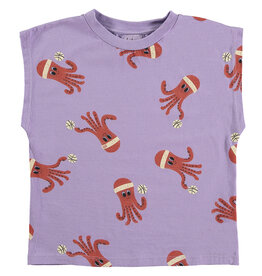 Lötie kids Sleeveless T-shirt Octopuses | Mauve