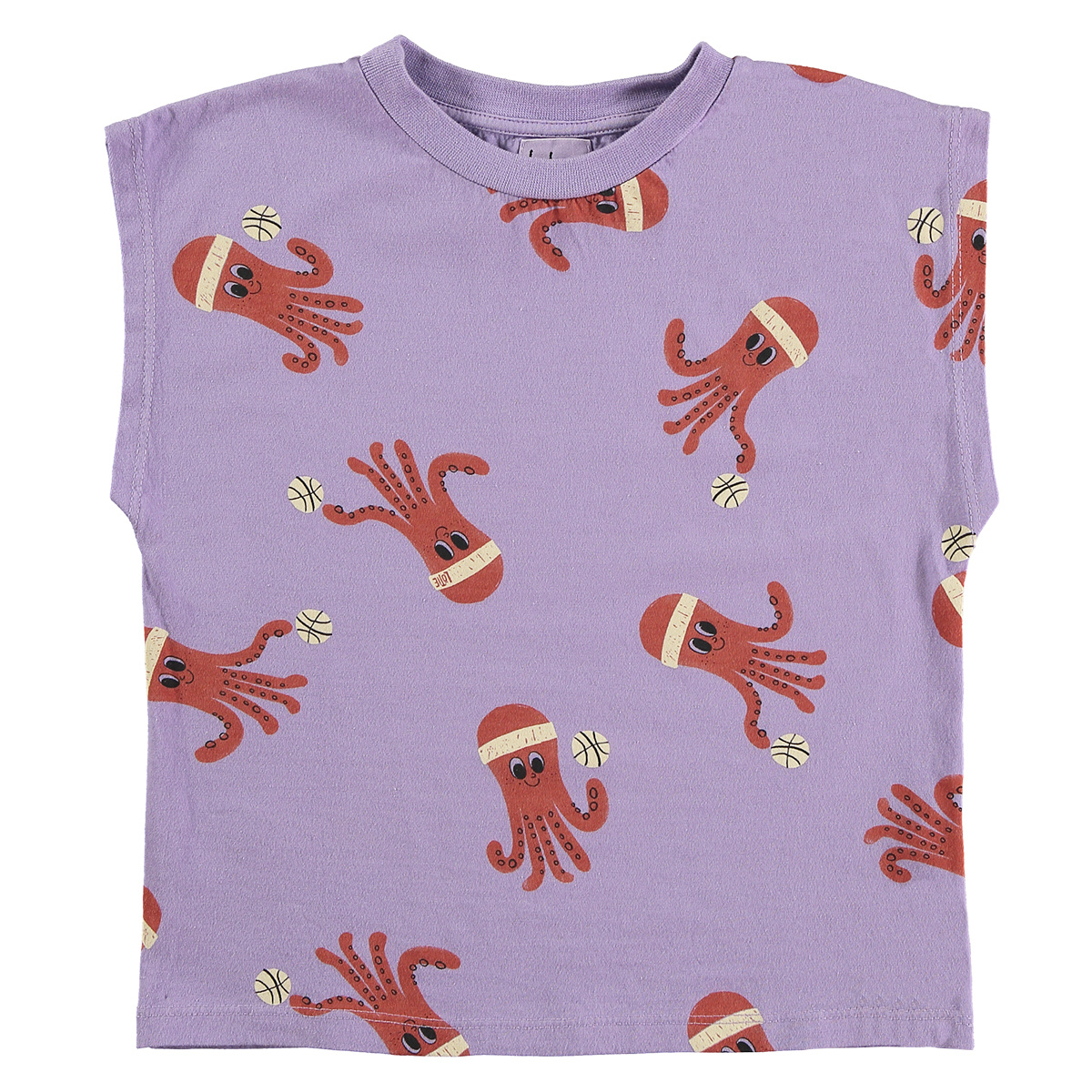Lötie kids Sleeveless T-shirt Octopuses | Mauve