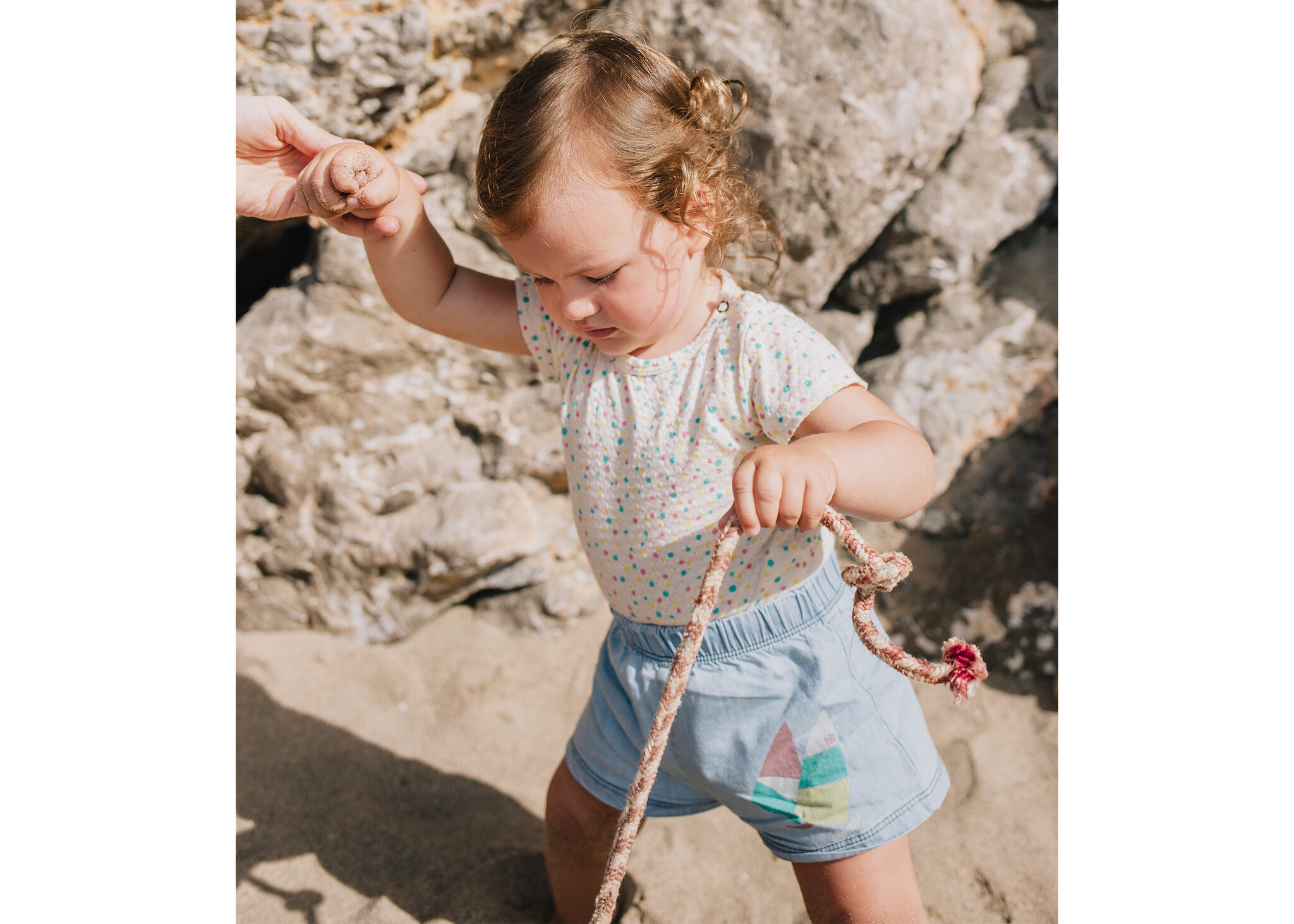 Lötie kids Baby Denim Shorts Windsurf | Bleach