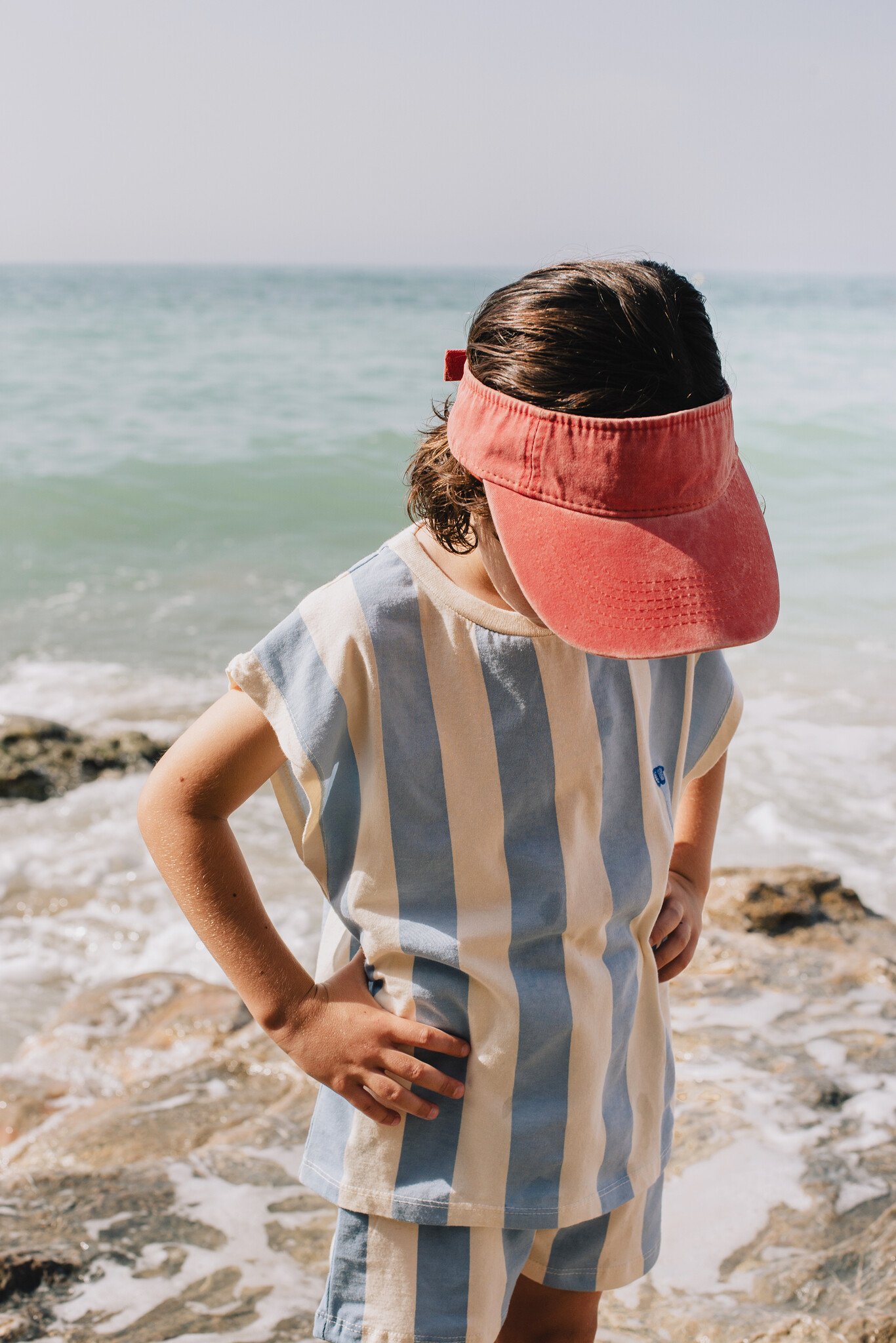 Lötie kids Bermuda Shorts Stripes+Glasses | Off White