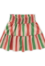 Sproet & Sprout Skirt Ruffle Stripe | Coral