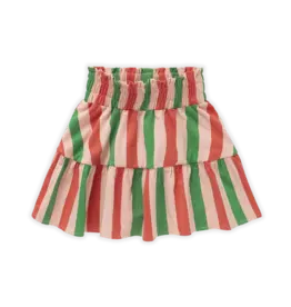 Sproet & Sprout Skirt Ruffle Stripe | Coral