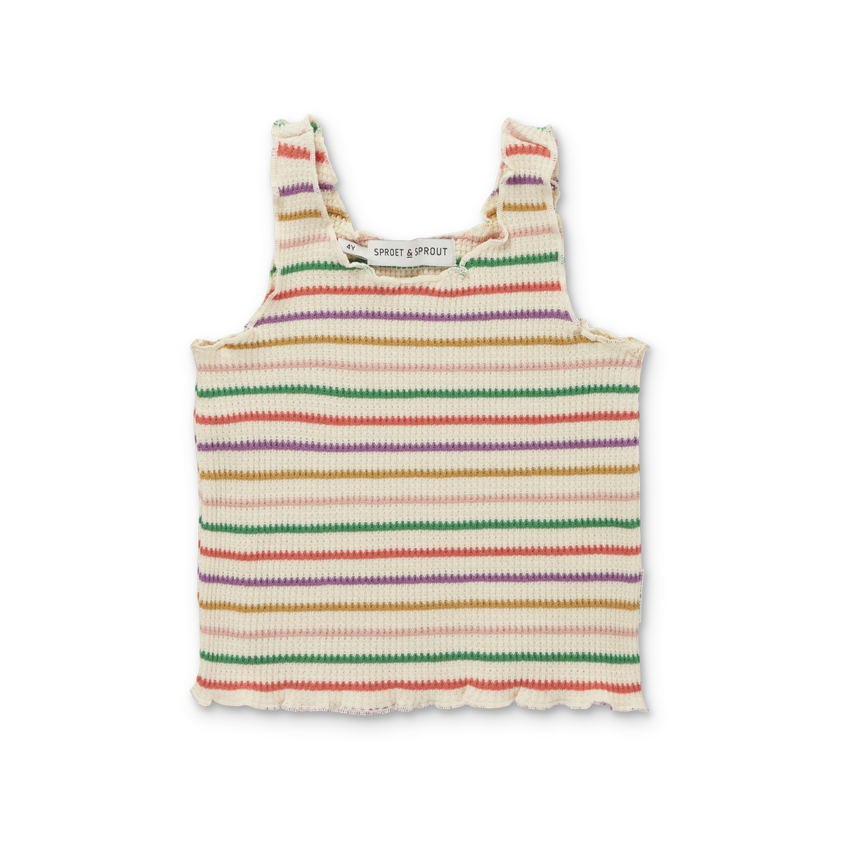 Sproet & Sprout Waffle Singlet Top | Pear