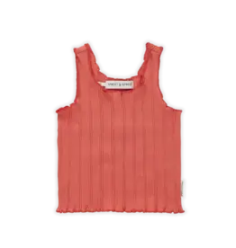 Sproet & Sprout Rib Singlet Top | Coral