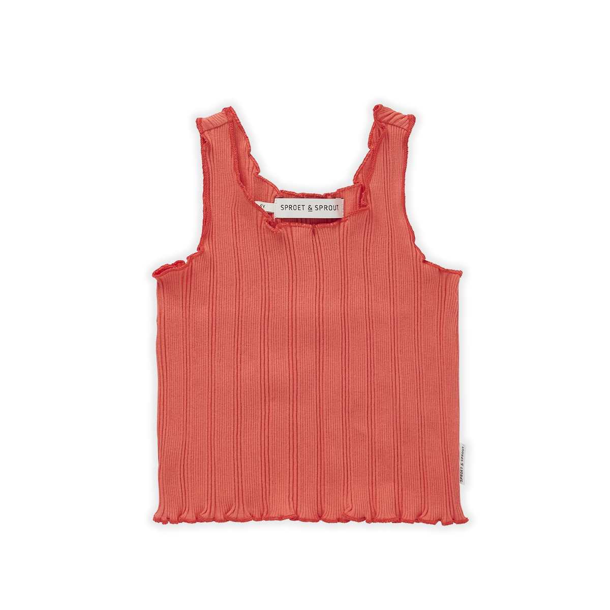 Sproet & Sprout Rib Singlet Top | Coral