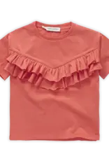 Sproet & Sprout T-shirt Ruffle | Coral