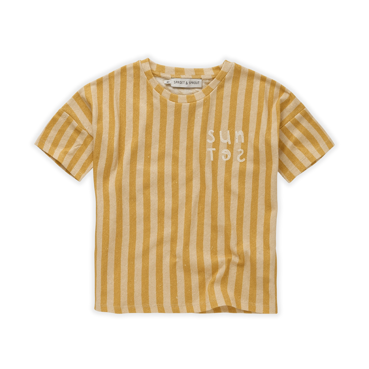 Sproet & Sprout T-shirt Linen Stripe Sunset | Biscotti