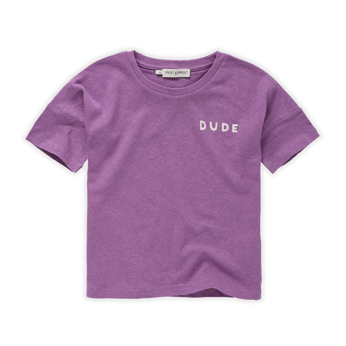 Sproet & Sprout T-shirt Linen Dude | Purple