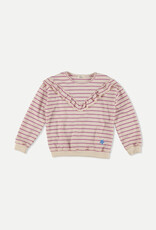 My Little Cozmo Organic Ruffle Sweatshirt | Crepe Stripe