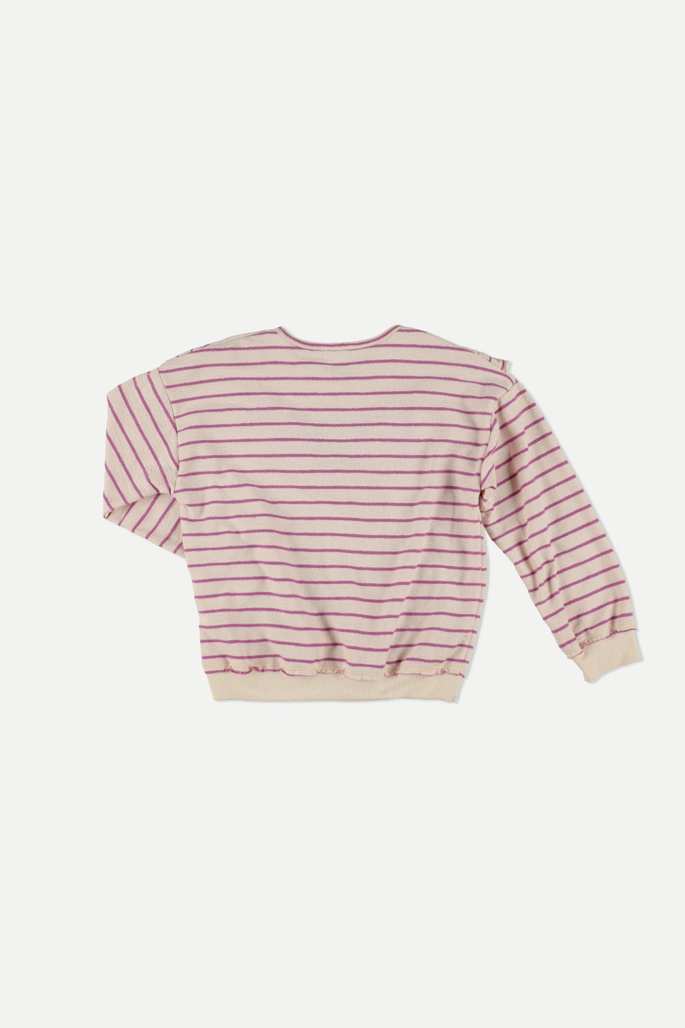My Little Cozmo Organic Ruffle Sweatshirt | Crepe Stripe