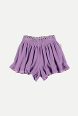 My Little Cozmo Organic Solid Toweling Ruffle Shorts | Purple