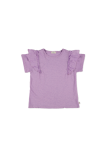 My Little Cozmo Organic Light Ruffle  T-shirt | Slub-Purple