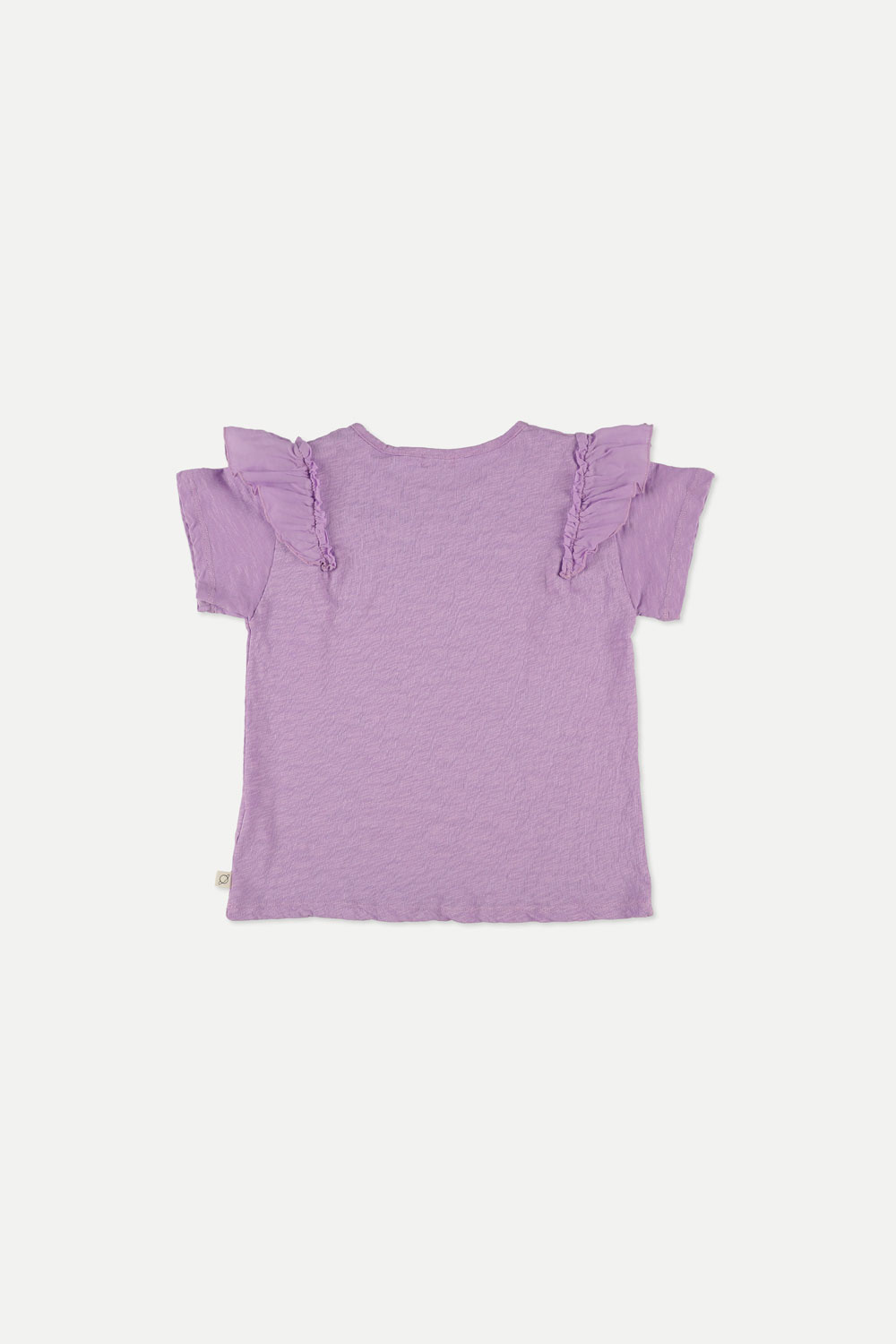 My Little Cozmo Organic Light Ruffle  T-shirt | Slub-Purple