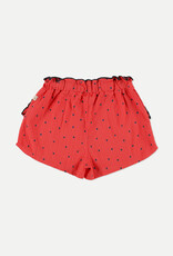 My Little Cozmo Organic Polka Dots Muslin Shorts | Pink Ruby