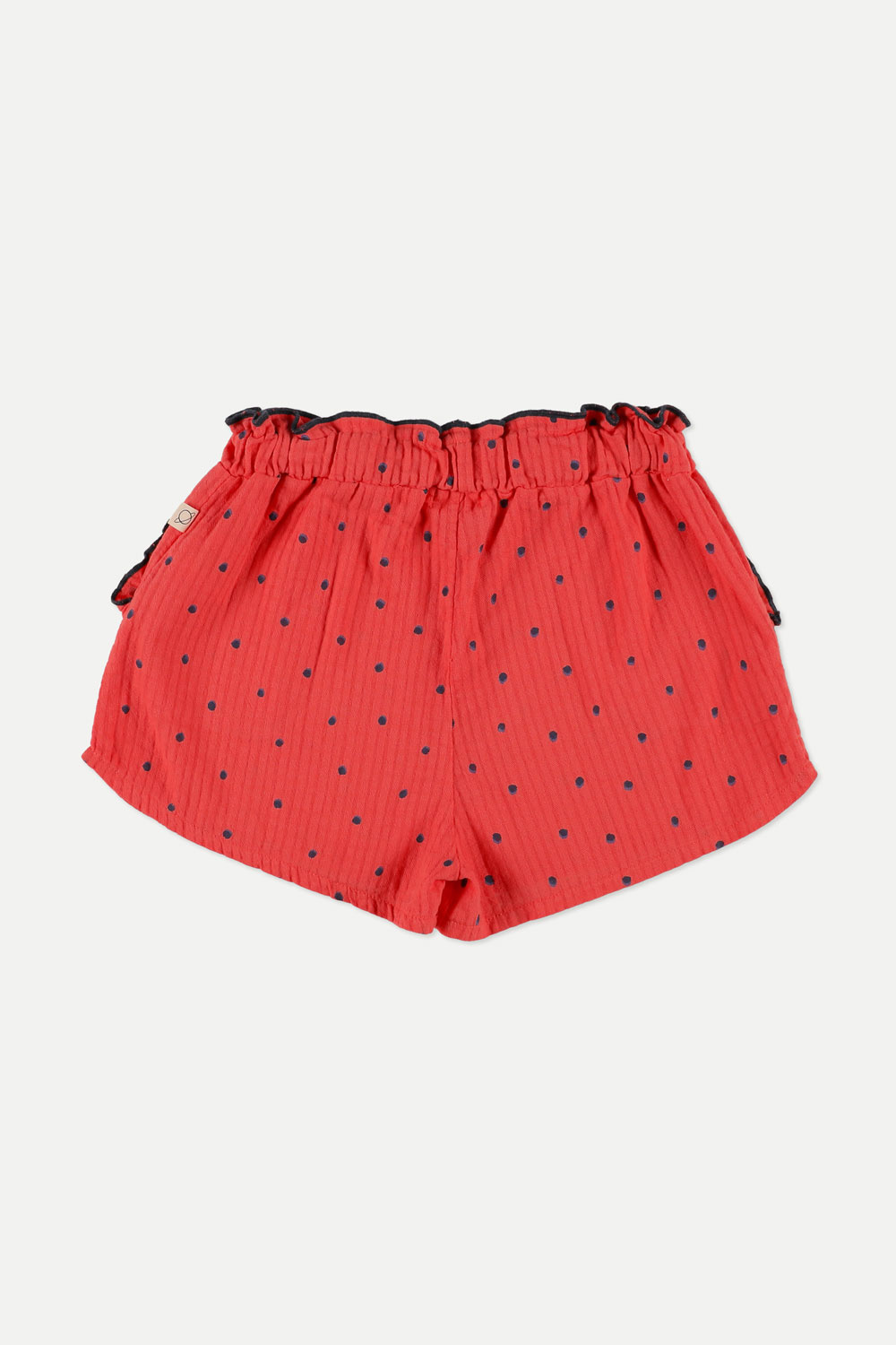 My Little Cozmo Organic Polka Dots Muslin Shorts | Pink Ruby