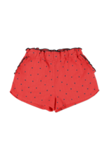 My Little Cozmo Organic Polka Dots Muslin Shorts | Pink Ruby