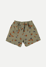 My Little Cozmo Organic Double Face Shapes Shorts | Khaki