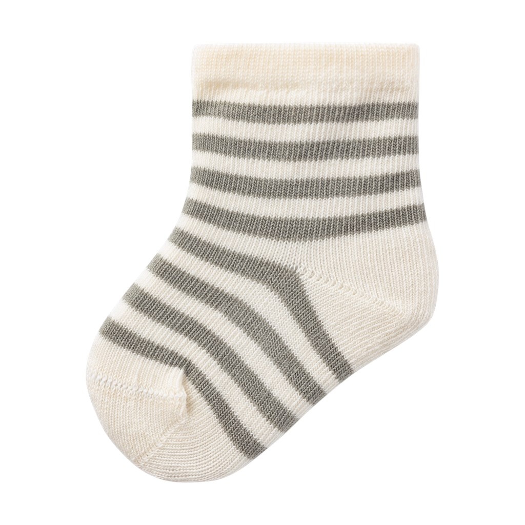 Lil Atelier Love Stripe Sock | Dried Sage