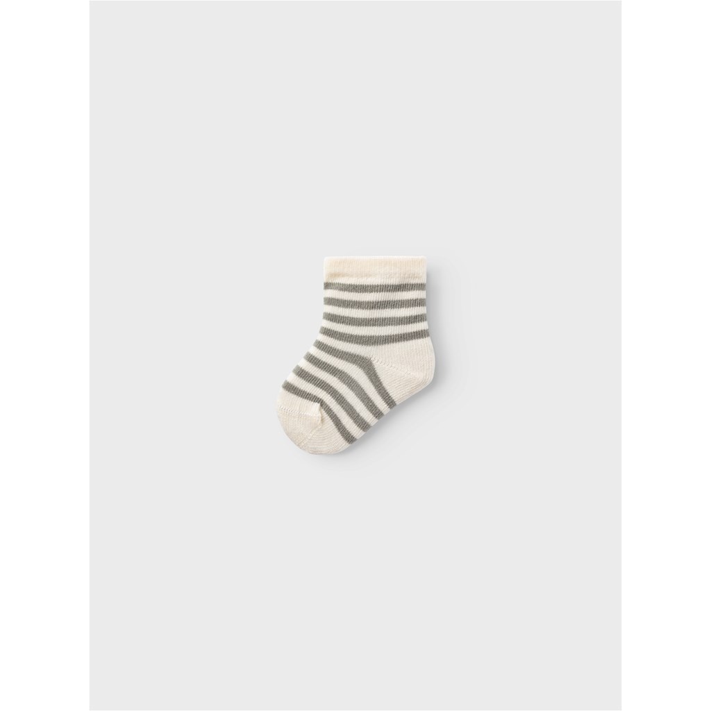 Lil Atelier Love Stripe Sock | Dried Sage