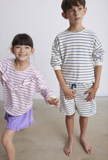 My Little Cozmo Organic Ruffle Sweatshirt | Crepe Stripe