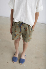 My Little Cozmo Organic Double Face Shapes Shorts | Khaki