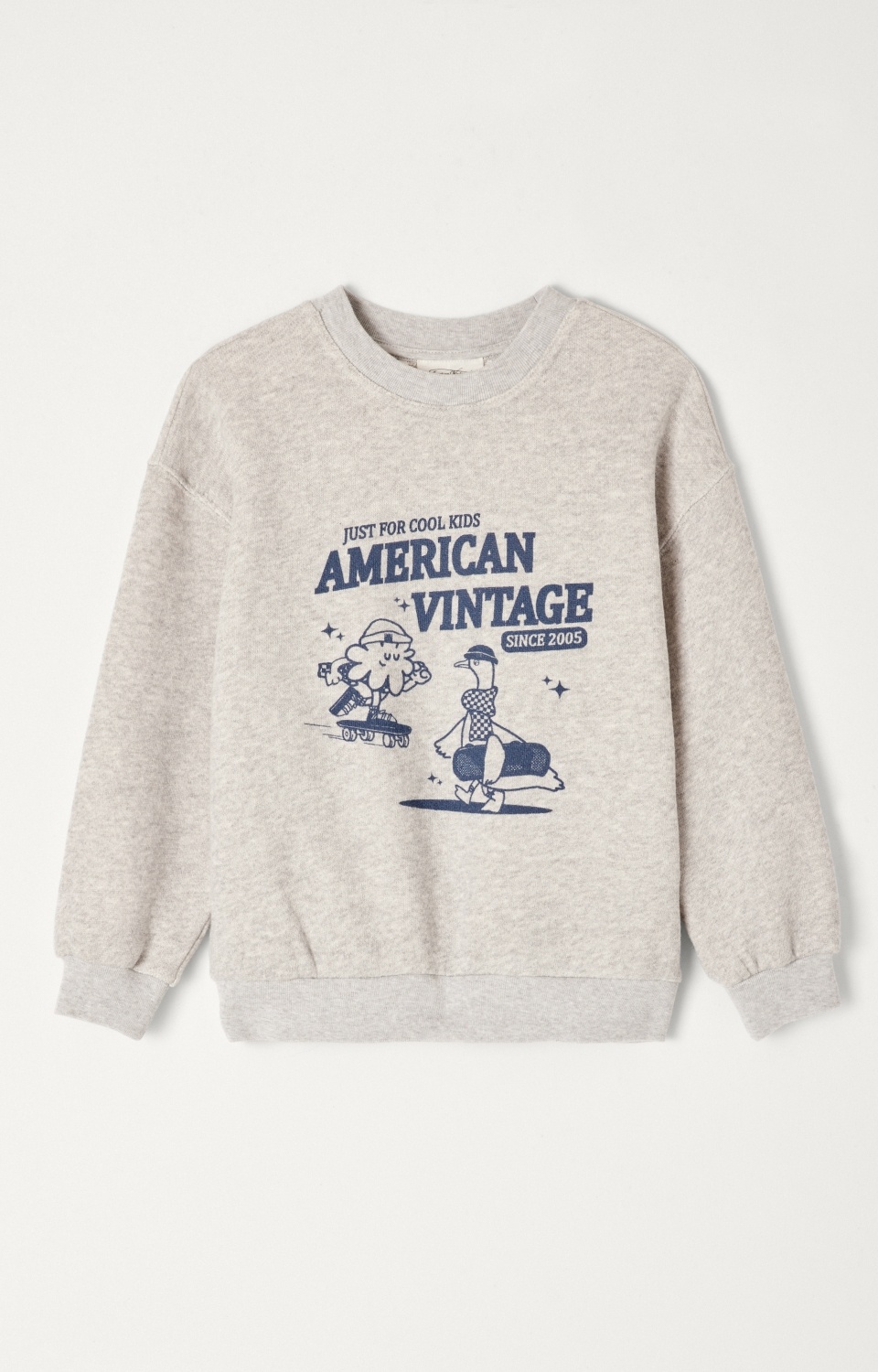 American Vintage Kids Sweat-shirt Kodytown | Mildred Polar Melange