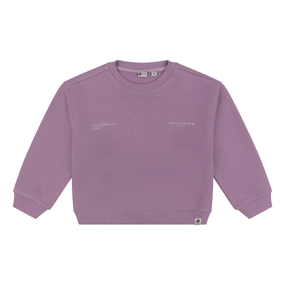 Daily Seven Organic Sweater oversized | Old Purple