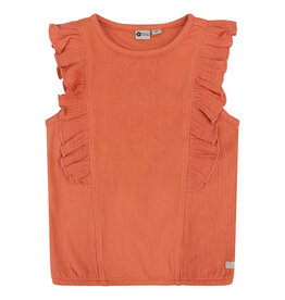 Daily Seven Singlet Ruffle Structure | Peach Melba