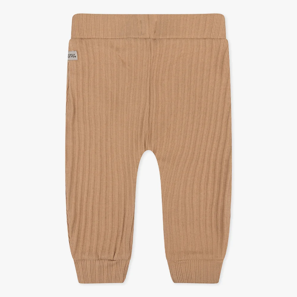 Daily Seven Organic Jog pants Rib | Camel Sand