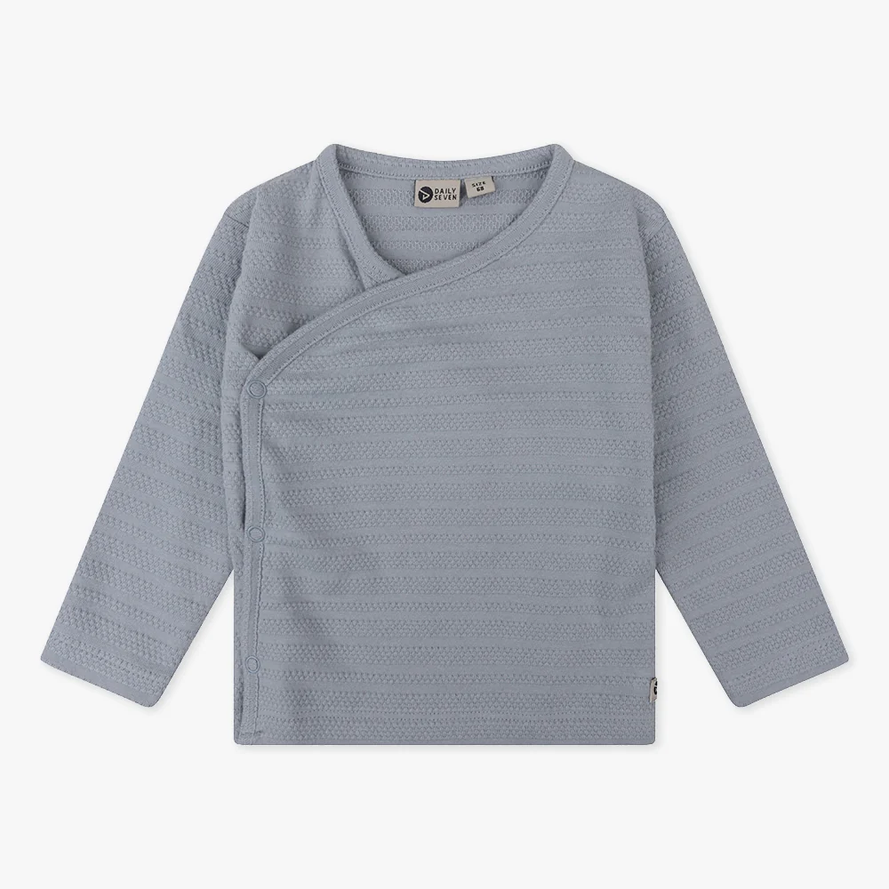 Daily Seven T-shirt Longsleeve wrap structure | Grey Blue