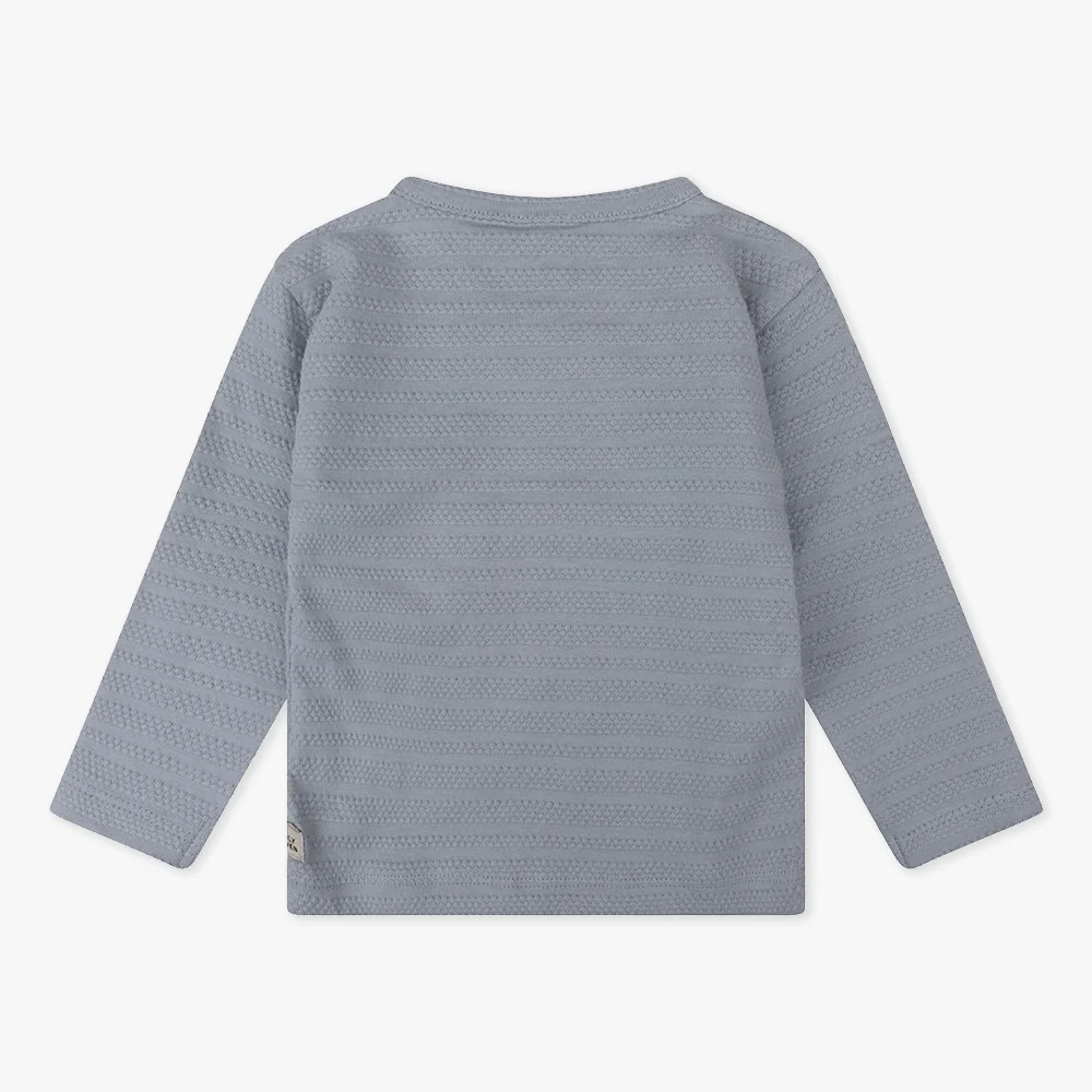 Daily Seven T-shirt Longsleeve wrap structure | Grey Blue