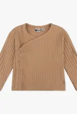 Daily Seven T-shirt longsleeve Wrap Rib | Camel Sand