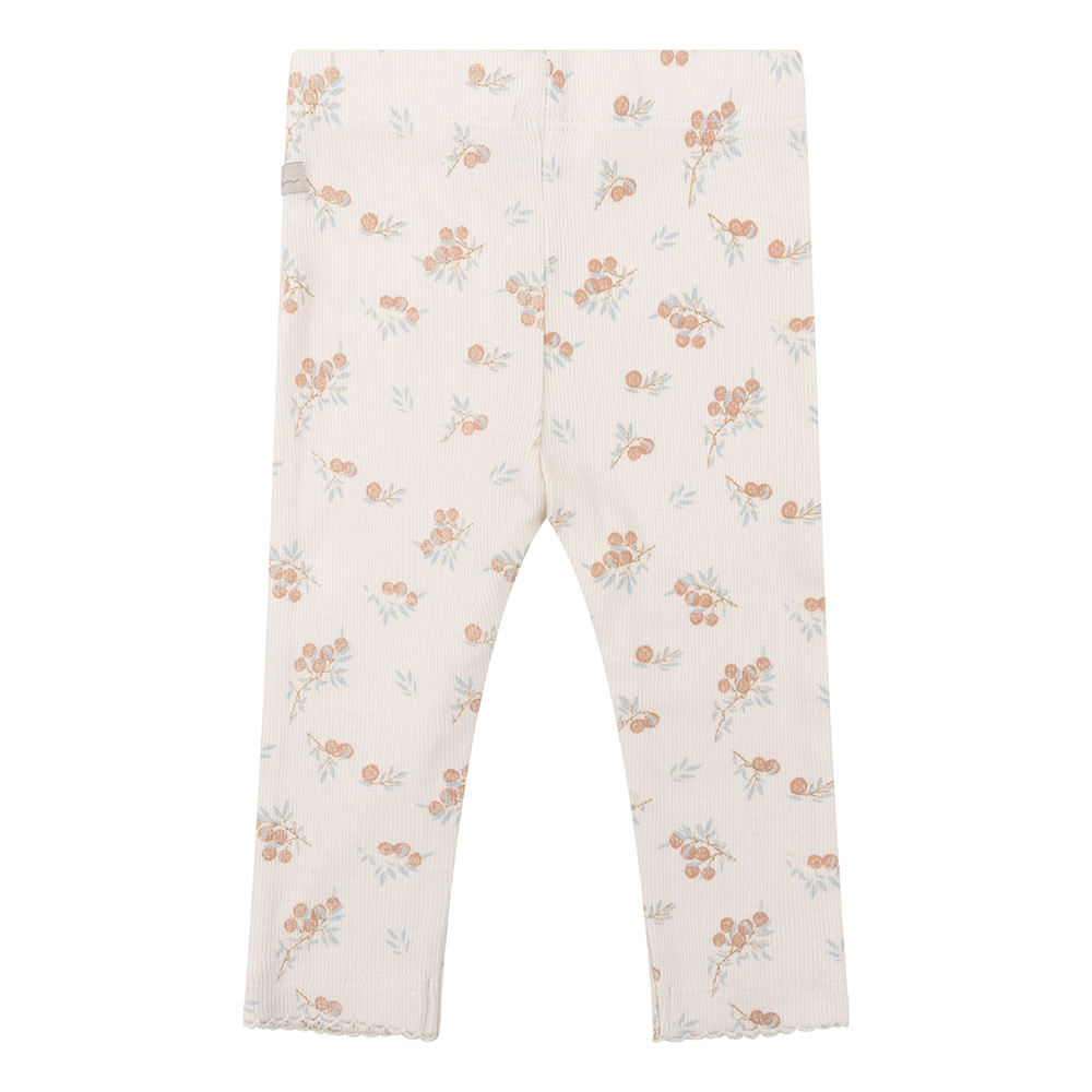 Daily Seven Legging Rib Berry Print | Cream