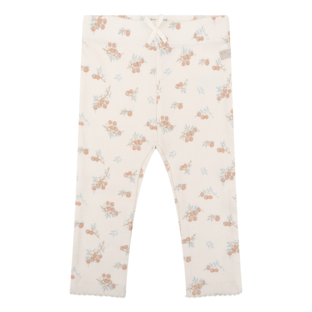 Daily Seven Legging Rib Berry Print | Cream